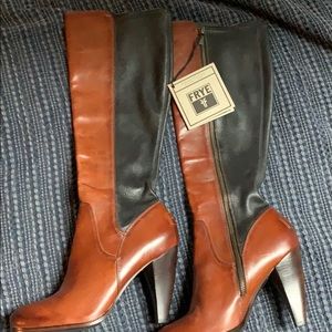 New BEAUTIFUL Frye leather high heel boots